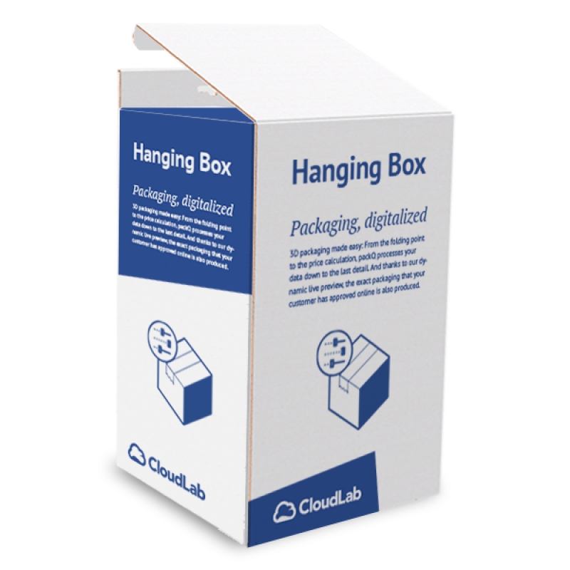 Tuck in Hanger Box with overlapping zones