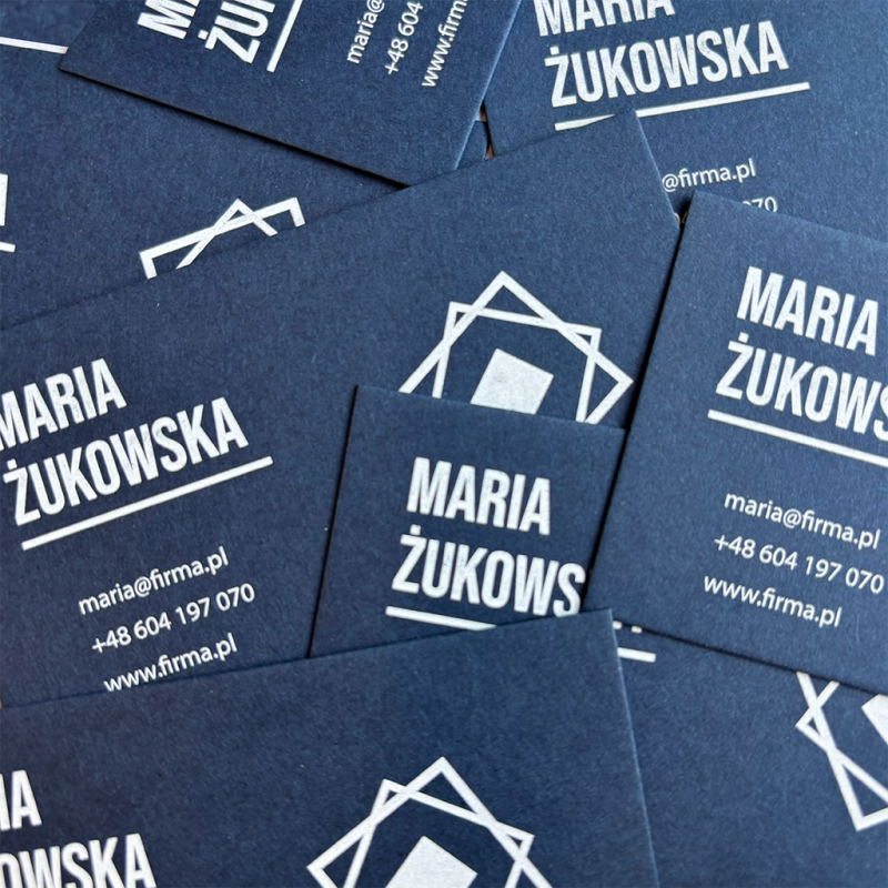 Wizytówki granatowe