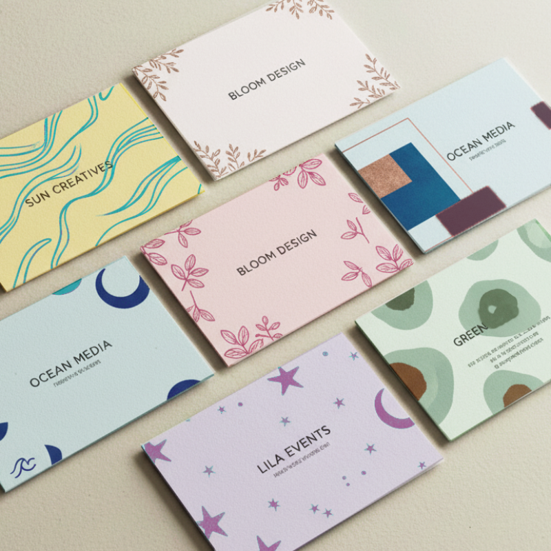 Wizytówki pastelowe