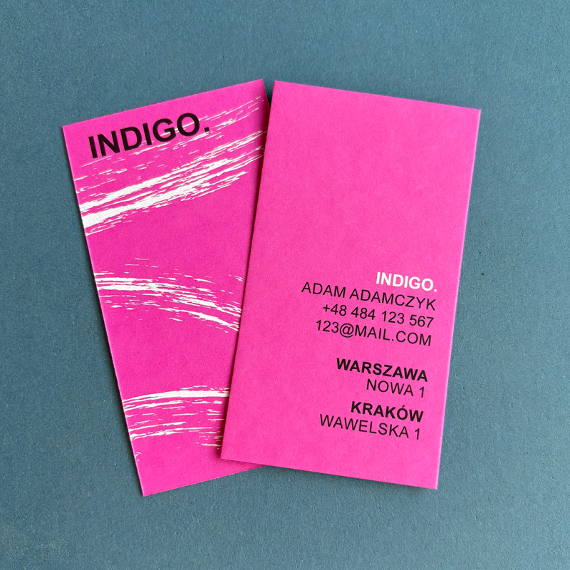 Wizytówki różowe