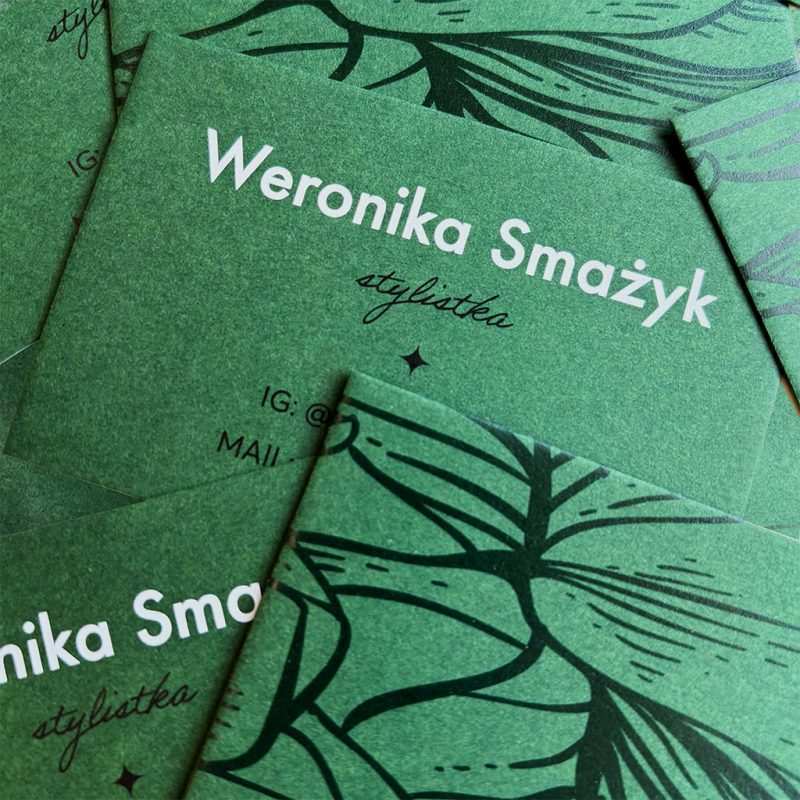 Wizytówki zielone